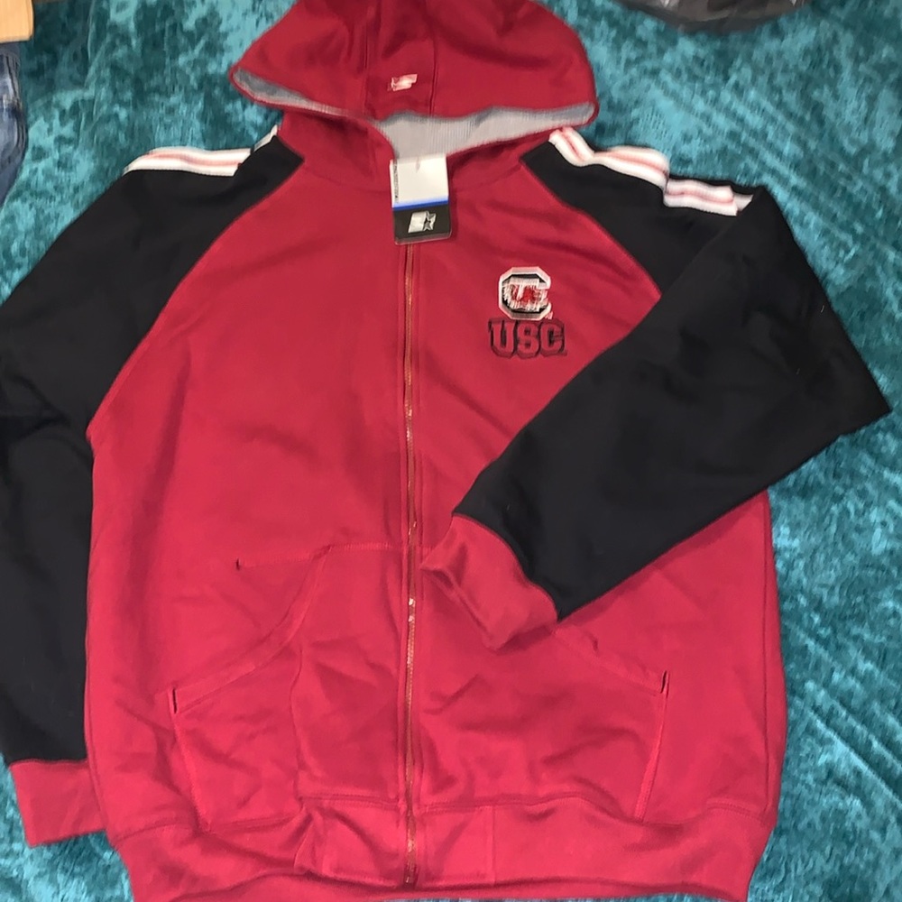 NWT Starter Team S.C. Gamecock Hoodie Zip Up Jacket